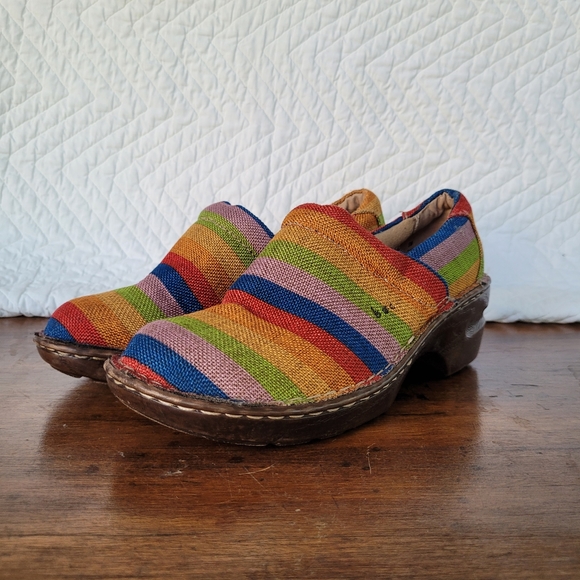 Born Concept Nadiya Striped Canvas Slip On Clog Size 8 - Picture 2 of 8
